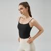 Primavera e Verão Roupa Íntima Esportiva Nua Camisola à Prova de Choque Feminina Costas Bonitas Top Confortável Plissado Sutiã de Yoga para Fitness
