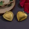 Colgante de caja de fotos con forma de corazón para hacer tú mismo, collar y suéter. Disponible en varios accesorios. Colgante de foto abierto.