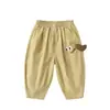 Pantalones Anti-Mosquitos de Algodón Puro Kaka Panda para Niños Ropa de Verano para Niños Pantalones Casuales de Verano para Niñas Pantalones para Bebé