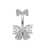 Anillo para el Ombligo Transfronterizo Europeo y Americano Corazón de Melocotón Mariposa Flor Circonita Clavo para el Ombligo Joyería para Piercings Corporales Más Vendida en Amazon