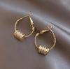 Brincos de Pérola da Moda, Femininos, Versáteis, Emagrecedores, Retrô, Sofisticados, Brincos Geométricos com Agulha de Prata Incrustados com Diamantes, Venda por Atacado de Brincos