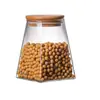 Pote de Vidro Borossilicato Resistente ao Calor Selado Tianyuan Dianfang Design para Chá, Lanches e Grãos, Grande Capacidade