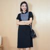 Yun Yun 2026 Nuevo Estilo de Verano Vestido Reductor de Edad para Mujer, Tallas Grandes, Corte Ajustado, Elegante, de Gama Alta, Vestido Negro Sencillo