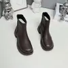 Botines estilo Martin para mujer, nueva colección otoño/invierno 2026, estilo británico, con suela gruesa, forro de felpa, botines con cremallera trasera, ajuste ceñido