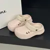 Sandalias Birkenstock de suela gruesa de 6 cm para mujer, zapatos de verano de moda para exteriores que aumentan la altura, chanclas cerradas de EVA impermeables y antideslizantes para la playa de otoño
