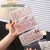 Caja de almacenamiento para uñas con tapa abatible, estante transparente hecho a mano, caja de exhibición de escritorio, embalaje de producto terminado, caja de almacenamiento para decoración de uñas