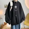 Suéter pullover de otoño 2023 para hombre marca de moda ins cuello redondo holgado estudiante manga larga camisa base top para hombre