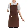 Venta Directa de Fábrica Delantal Impermeable de Lona de Alta Gama Personalizado Catering Verano Delgado Transpirable Delantal de Cocina Ropa de Trabajo para Mujeres