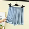 Pantalones Cortos de Punto Modal para Mujer Verano Sueltos Casuales Pantalones de Casa Sueltos Cintura Elástica Suelta Pantalones de Pijama Ropa de Exterior Pantalones de Pierna Ancha