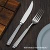 Juego de Cuchillo, Tenedor y Cuchara Romanos, Acero Inoxidable 304, Cubiertos Gruesos Estilo Occidental, Estilo Europeo y Americano Transfronterizo, Juego Resistente de Cuchillo para Bistec, Tenedor y Cuchara