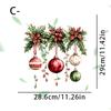 Adesivos Coloridos de Bolas de Natal Guirlanda de Natal Letras Slogans para Banheiro Decoração Festiva Adesivos para Vaso Sanitário