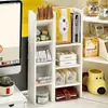 Esenciales para la Estación de Trabajo del Dormitorio Estudiantil: Estante de Esquina de Escritorio Multicapa, Librero, Estante de Almacenamiento, Organizador de Escritorio