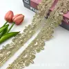 Venta Directa de Fábrica Nueva Malla Lentejuela Hilo Dorado Bordado Encaje 5cm de Ancho Adorno para Solapa Escote Puño