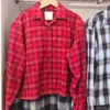 Camisa boxy de franela para mujer 26 otoño/invierno nueva/cuadros/manga larga/camisa de aire acondicionado/camisa fina 489508