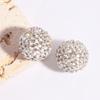 Cartão 16mm Explosões Brilhantes Argila Macia Cor Completa Bola de Diamante Buraco Reto Contas DIY Corrente de Celular Chaveiro Bolsa Acessórios de Corrente