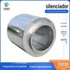 Silenciador Redondo Galvanizado Tubo Silenciador de Aço Inoxidável Silenciador de Impedância Duto de Escape Equipamento de Redução de Ruído de Ventilador