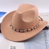 Chapéu Top Étnico Chapéu de Cowboy Ocidental Xizang Xizang Chapéu de Performance Chapéu de Lã Chapéu de Lã Retrô Centro-Europeu e Americano