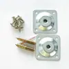 Conector plano de cuatro lados con conector cuadrado de hierro engrosado para pata de sofá, banco, mesa y silla, conector de pata de madera, fijación