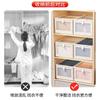 Caja de Almacenamiento con Ventana Visual de Tela de Algodón y Lino Caja de Almacenamiento Organización de Ropa Plegable Armario para el Hogar Caja de Almacenamiento de Algodón y Lino Japonesa