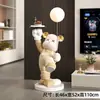 Alemanha 2026 Novo Modelo Fabricante Urso Violento Grande Sala de Estar De Chão Enfeites Luxo Acessível Gabinete de TV ao Lado do Sofá Mesa Lateral Qiao