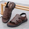 Novas Sandálias Masculinas 2025, Estilo Verão, Sapatos de Dirigir Outdoor de Alta Qualidade, Sola Grossa, Tamanho Grande, Sandálias Casuais de Praia para Meia-Idade