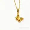 No se decolora fácilmenteMismo Estilo que las Joyerías Moda Método Antiguo Oro Arena Filigrana Hielo Triturado Estilo Mariposa de Hielo Colgante de Collar Venta al por Mayor