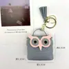 Coruja Fofa PU Bluetooth Capa de Fone de Ouvido Porta-Moedas Chaveiro Pequena Bolsa Acessórios Pingente Bolsa de Armazenamento Caixa de Fone de Ouvido