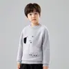 Tricô Infantil de Alta Qualidade 100% Lã Pulôver Jacquard de Zebra Tricô para Usar por Baixo Caxemira Quente Top para Meninos e Meninas
