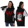 Sudadera con capucha para pareja de talla grande con forro polar de Amazon, sudadera con capucha y empalme transfronterizo, Berserk Sword Wind Legend