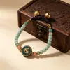 Nuevo brazalete tejido con cuentas vintage de Nepal estilo chino, brazalete de nicho estilo étnico artístico, versátil para exportación transfronteriza