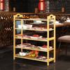 Estante Multicapa para Verduras para Restaurantes de Hot Pot, Estante de Cocina para Colocar Platos, Estante Comercial para Exhibir Verduras, Estante de Almacenamiento de Madera Maciza