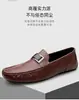 Mocasines de Lujo Ligero para Hombre Piel Genuina 2026 Nuevo Estilo Slip-ons Marca de Tendencia Casual Británico Estampados Mocasines de Un Paso