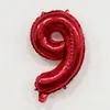 Globos de Papel de Aluminio con Letras y Números Rojos de 16 pulgadas Decoración para Primer Cumpleaños Boda Globos de Papel de Aluminio Venta al por Mayor