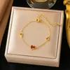 [Pulsera de Moda Caliente Mejor 2] Temperamento Europeo y Americano de Alta Gama K Oro Cruz Acero de Titanio Pulsera Diseño Nicho Estilo Frío Mujeres