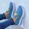 2025 Novo Tamanho Grande Comércio Exterior Transfronteiriço Tamanho Grande Esportivo Sapatos Individuais Plataforma Fundo Plano Zíper Lateral Cor Casual Sapatos Esportivos