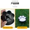 Luz de suelo LED solar para huellas de perro al aire libre, luz para césped con simulación de huellas, luz de suelo decorativa a prueba de lluvia para patio y jardín