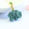 Colgante de Jade Natural Grado A Elefante de Jade Agua Azul Collar Transmisión en Vivo Zona Turística Templo Mayoreo S6031707