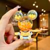 Botella de arena movediza creativa DIY Campana de viento aceite luminoso flotante llavero bolsa Colgante de coche pequeño regalo fabricante