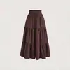 Moda Europea y Americana Transfronteriza Adelgazante Transpirable Caída Versátil Elegante Cintura Nudada Falda Plisada