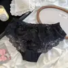 Amor Suave~ Calcinhas de Renda Sexy Estilo Francês para Mulheres, Respiráveis e Confortáveis, Modelo de Cobertura Total, Shorts de Cintura Baixa