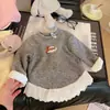 Mono de Felpa Grueso de Color Brillante Versátil de Koala para Niños de Invierno, Ropa Interior Térmica de Encaje para Niñas