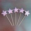 Bolo Decorativo de Couro Reflexivo PU Plug-in Amor Coroa Bandeira Sobremesa Assar Dress-up Card 5 Pack