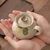 Venta directa del fabricante: Tetera de Cerámica Pura Pintada a Mano de Conejo Lunar y Capullo de Flor, Tetera Pequeña de Arcilla Púrpura Individual para Preparar Té, Juego de Té Kung Fu con Filtro