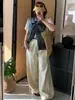 Shuangtian 2026 Nuevo Producto de Principios de Otoño Tallas Grandes para Mujer Vintage Versátil Chaleco de Mezclilla con Cinta y Cuello Redondo YC295