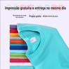 Camiseta com gola pequena estampa de logo personalizada algodão manga curta infantil cultural para festa grupo construção equipe turma uniforme di