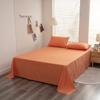 Estilo Ins Color Puro Algodón Lavado Ropa de Cama Sábanas de Algodón Puro Tipo de Una Pieza Colcha de Algodón Puro Sábanas Ajustables Producto Individual Par de Fundas de Almohada Envío Gratis