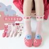 Calcetines para niñas primavera y otoño puros suaves de media caña para niños fresa dibujos animados talla mediana para niños niñas bebé otoño e invierno calcetines marea