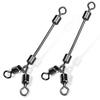 Conector Giratório Bifurcado de Pé Longo com Gancho de Três Pontas Anti-Embaraço Acessórios Pequenos para Pesca Equipamento de Pesca