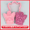 Serie Navideña Molde para Galletas Reno Dibujo Animado 3D Molde para Galletas DIY Arcilla Árbol de Navidad Duende Impresión Artificial
