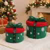 Cesta de Almacenamiento Tejida con Cuerda de Algodón Navideña, Caja de Regalo Decorativa, Organizador de Escritorio para Artículos Varios, Snacks y Cosméticos